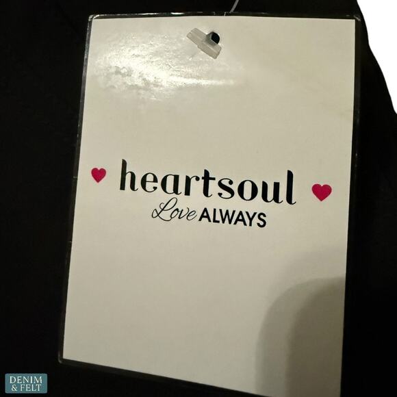 HeartSoul Love Always Black Scrub Pants XL Low Rise Stretch Drawstring Workwear - Picture 12 of 14